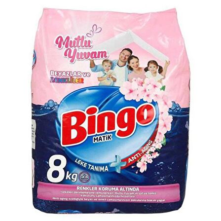 Bingo Matik Mutlu Yuvam Çamaşır Deterjanı 8 Kg