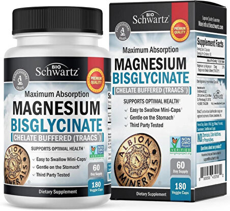 BioSchwartz Magnesium Bisglycinate Bone & Joint Support 180 Caps