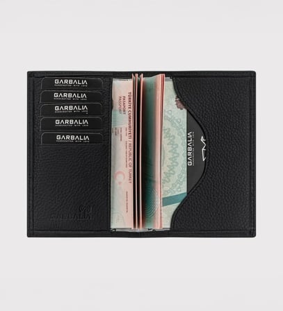 BK Gift Kişiye Özel İsimli Garbalia Hakiki Deri Kartlık ve Pasaport Kılıfı | Unisex Çok Bölmeli Seyahat Cüzdanı