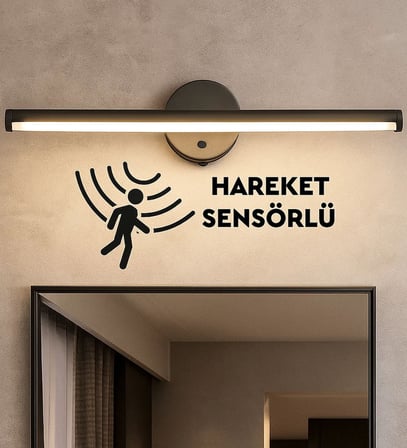 BK Gift Sensörlü Yapışkanlı Dekoratif Kablosuz Pilli Led Aplik, Gece Lambası, Ev Hediyesi