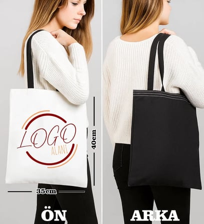 BK Gift Firmalara Özel Logolu Siyah Çanta, Alışveriş Çantası, Arkadaşa Hediye, Sevgiliye Hediye