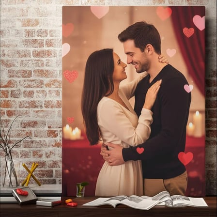 BK Gift Kişiye Özel Fotoğraflı Fosforlu Kanvas Tablo – Karanlıkta Parlayan Kanvas Tablo, Doğum Günü, Sevgiliye ve Ev Hediyesi