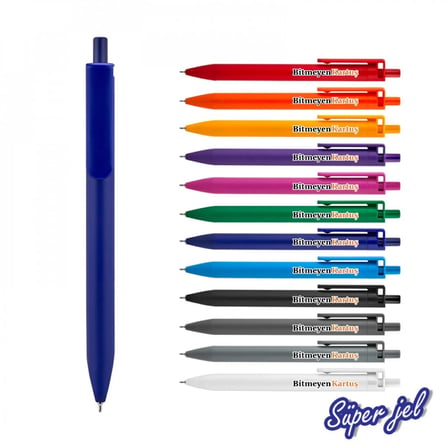 BK Gift Promosyon 509 Plastik Süper Jel Refil Kalem – UV Baskılı Logolu Promosyon Kalem