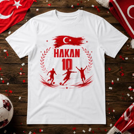 BK Gift Kişiye Özel Türkiye Taraftar Temalı 2026 Dünya Kupası Tasarımlı Tişört-6, Tek Yürek Milli Takım Ruhu