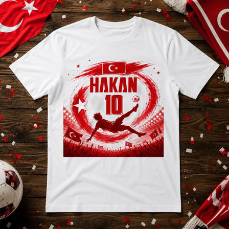 BK Gift Kişiye Özel Türkiye Taraftar Temalı 2026 Dünya Kupası Tasarımlı Tişört-8, Tek Yürek Milli Takım Ruhu
