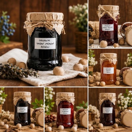 Bizim Köy Ev Ürünleri Organik Dağ Çileği Reçeli 380 gr