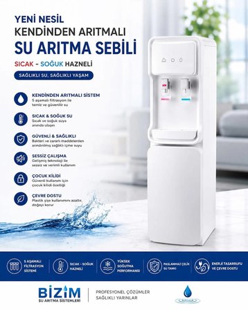 RO-prada Yeni Nesil Kendinden Arıtmalı Sebil Sıcak Soğuk Hazneli (Nsf Onaylı)