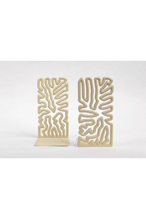 Kreatif Beyaz Kitap Tutucu - 18 cm (El Yapımı 3D Yazıcıyla)