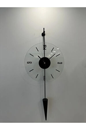 Siyah Galileo , Modern Dekoratif Metal Cam Duvar Saati
