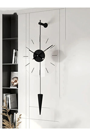 Siyah Galileo , Modern Dekoratif Metal Cam Duvar Saati
