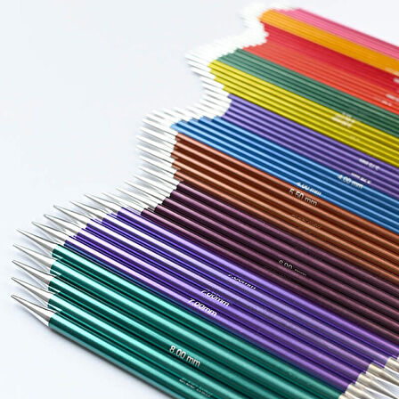 KnitPro Zing 5li Çorap Şişi 15cm 2,50mm