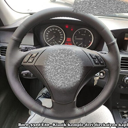 Bmw 5.30D E60 Araca Özel Deri Direksiyon Kılıfı