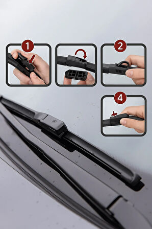 Bmw 5 Serisi 2004-2009 E60 2'li Ön Cam Sileceği Sağ Sol Silecek Takımı Aparatlı Silecek