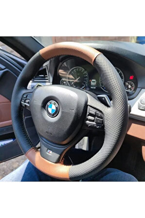 Bmw F10 5-7 Serisi Araca Özel Deri Direksiyon Kılıfı