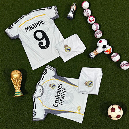 Real Madri’d Mbappe Al Üst Takım  2025/26 Sezon Futbol Çocuk Forması 2’li Set