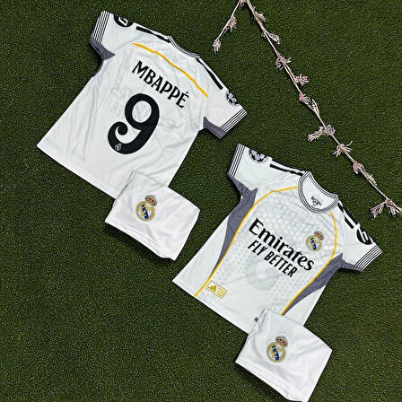 Real Madri’d Mbappe Al Üst Takım  2025/26 Sezon Futbol Çocuk Forması 2’li Set