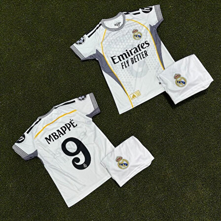 Real Madri’d Mbappe Al Üst Takım  2025/26 Sezon Futbol Çocuk Forması 2’li Set