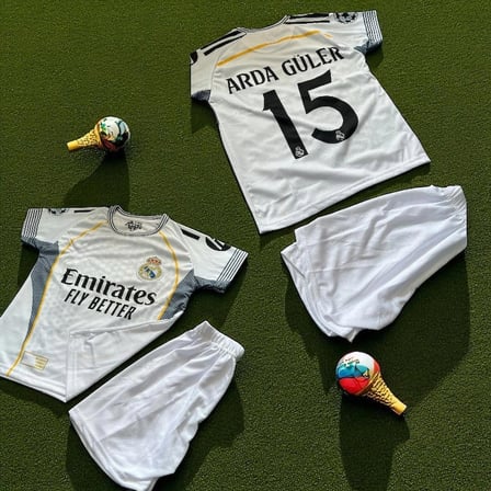 Arda. Güler Real. Madrid. 15 Numara Çocuk Futbol Forması Şortlu 2 Parça
