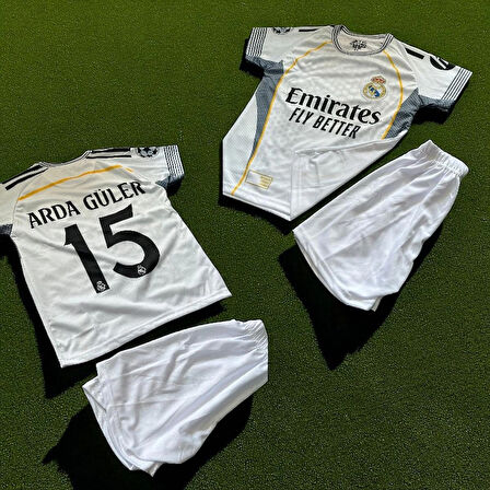 Arda. Güler Real. Madrid. 15 Numara Çocuk Futbol Forması Şortlu 2 Parça