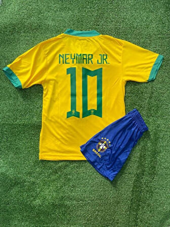 Bite Nose Neymar Brezilya Milli Takım T-Shirt Sarı Halı Saha Forması