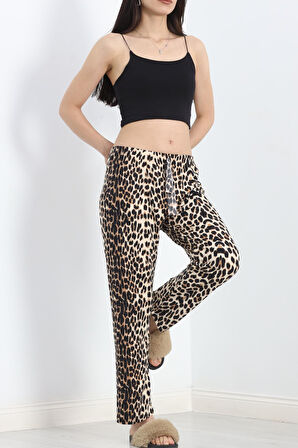 BENSU STORE Desenli Süet Pijama Altı Leopar - 103.1287.