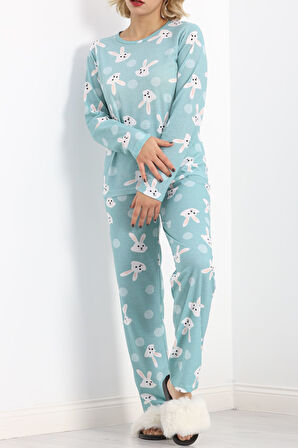 BENSU STORE Alt Üst Aynı Rotasyon Pijama Takımı Mint - 788.1287.