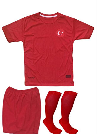 Çocuk Milli Takım Türkiye Forması Şortu ve Çorapları 3 lü Set