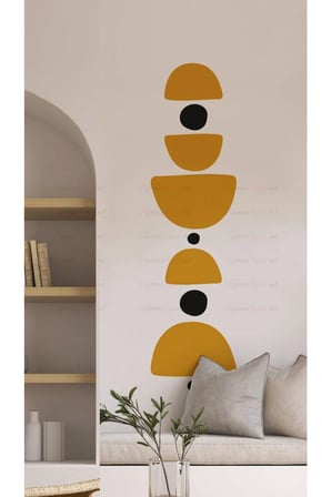 Kendiliğinden Yapışkanlı Kalın Kanvas Dokulu Dekoratif Bohem Art Soyut Duvar Kağıdı Duvar Stickerı