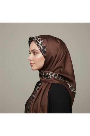 Soft Zarif Leopar Desenli Moda Trend Şal 70 x180