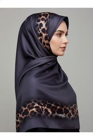 Soft Zarif Leopar Desenli Moda Trend Şal 70 x180