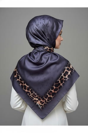 Soft Zarif Leopar Desenli Moda Trend Şal 70 x180