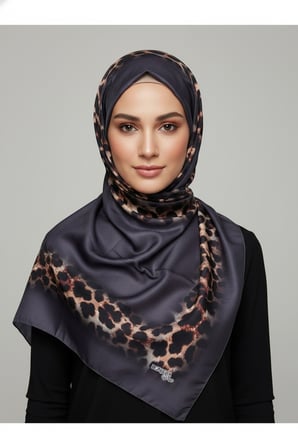 Soft Zarif Leopar Desenli Moda Trend Şal 70 x180