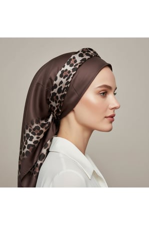 Soft Zarif Leopar Desenli Moda Trend Şal 70 x180
