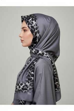 Soft Zarif Leopar Desenli Moda Trend Şal 70 x180