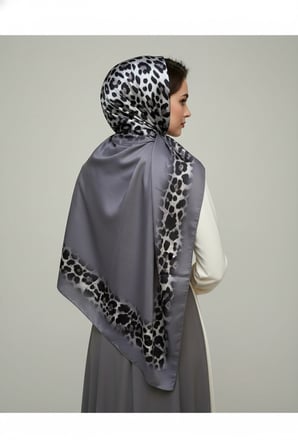 Soft Zarif Leopar Desenli Moda Trend Şal 70 x180