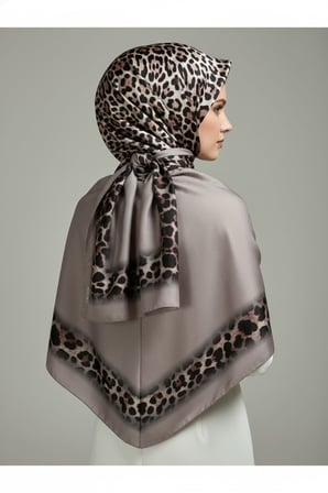 Soft Zarif Leopar Desenli Moda Trend Şal 70 x180