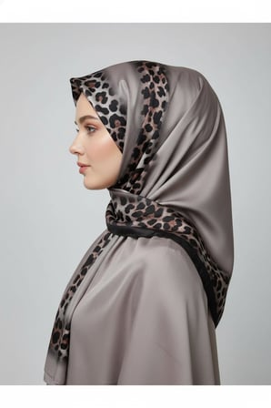 Soft Zarif Leopar Desenli Moda Trend Şal 70 x180