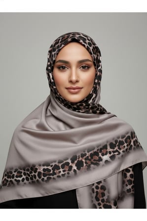 Soft Zarif Leopar Desenli Moda Trend Şal 70 x180