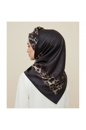 Soft Zarif Leopar Desenli Moda Trend Şal 70 x180