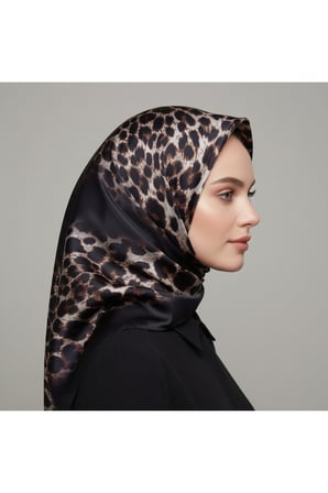 Soft Zarif Leopar Desenli Moda Trend Şal 70 x180