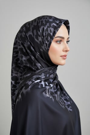 Soft Zarif Leopar Desenli Moda Trend Şal 70 x180