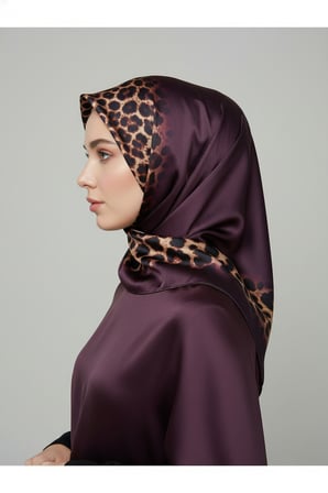 Soft Zarif Leopar Desenli Moda Trend Şal 70 x180
