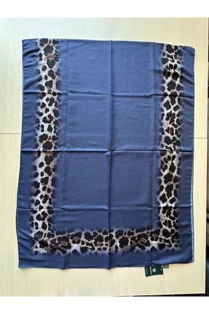 Soft Zarif Leopar Desenli Moda Trend Şal