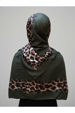 Soft Zarif Leopar Desenli Moda Trend Şal
