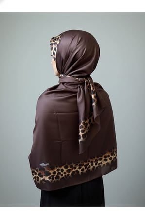 Soft Zarif Leopar Desenli Moda Trend Şal