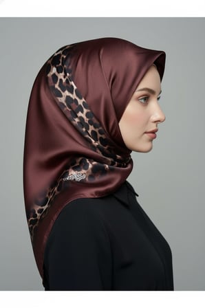 Soft Zarif Leopar Desenli Moda Trend Şal