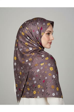 Çiçek Desenli Pamuklu Şal 185x70