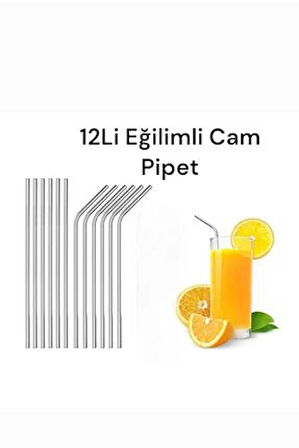 12 Li Eğimli Isıya Dayanıklı Cam Pipet