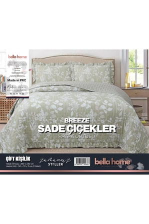 Breeze Fırfırlı Çift Kişilik Yatak Örtüsü Seti - 260x240 cm