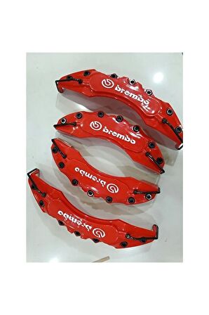 Brembo Fren Kaliper Kapağı Kabartma Yazılı 4 Lü Set Kırmızı